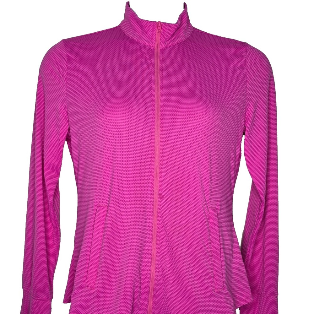 Tommy Bahama Golf Jacket Large Pink Full Zip Stretch Lightweight Pockets